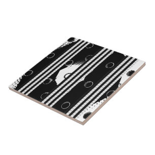 Carreaux en céramique blanc et noir