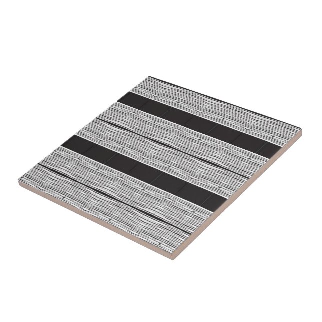 Carreaux en céramique blanc et noir (Côté)