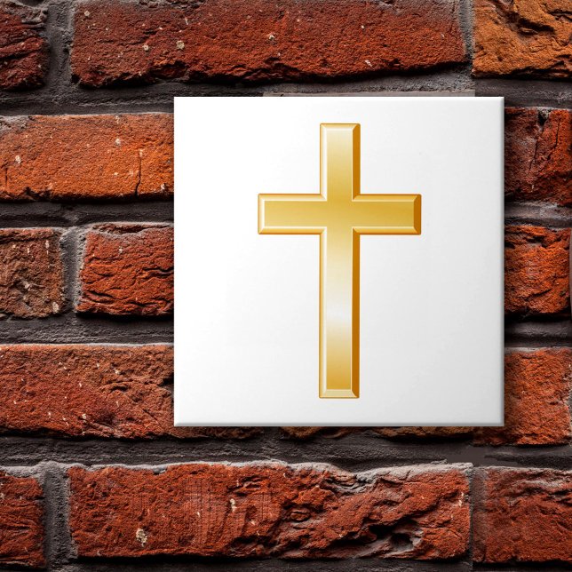 Carreaux en céramique Christian Cross (Christian Cross Ceramic Tile.
The cross is a central symbol of the Christian faith. )