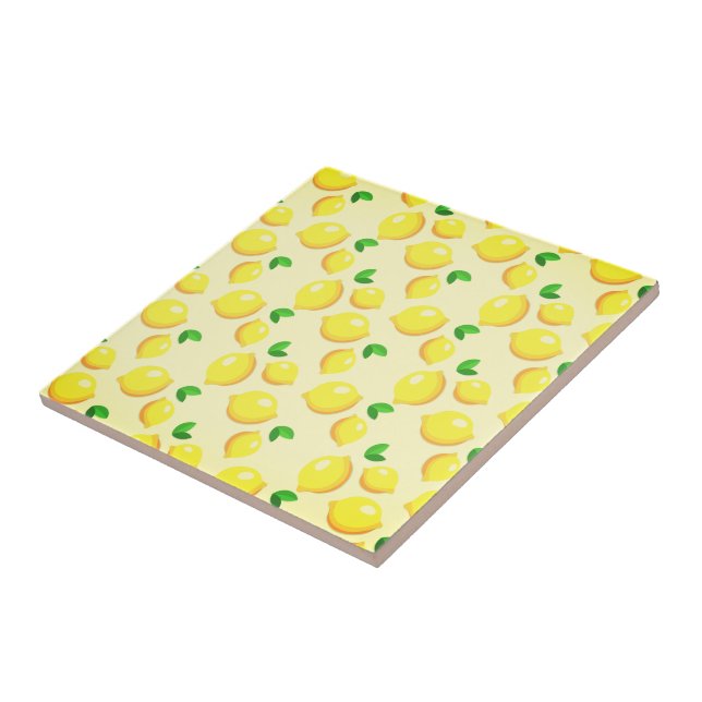 Carreaux en céramique citrons jaunes (Côté)