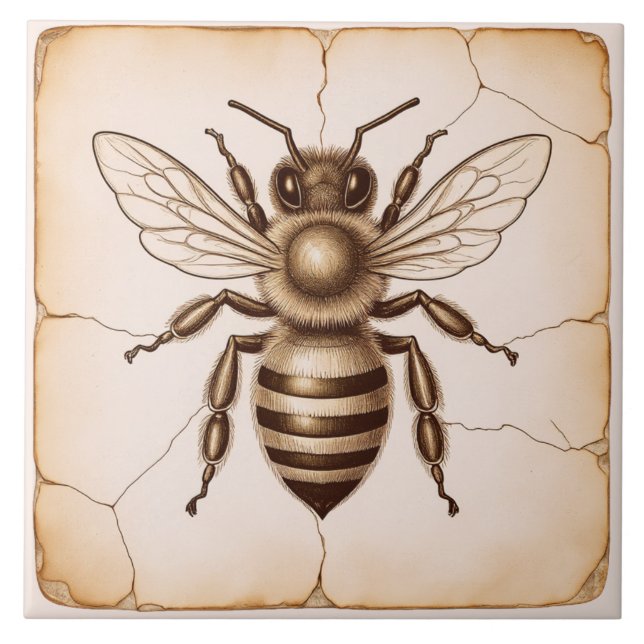 Carreaux en céramique d'abeille de miel (Devant)