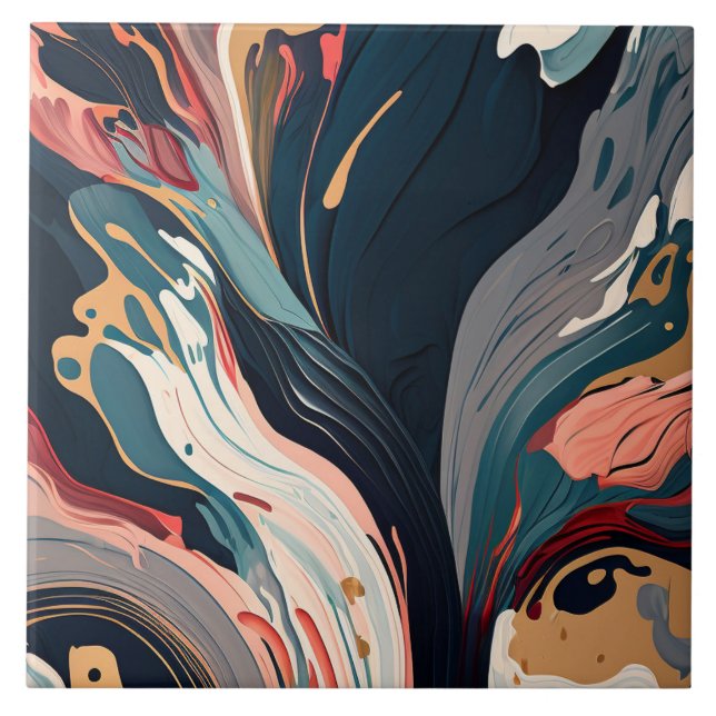 Carreaux en céramique d'art Abstrait (Devant)