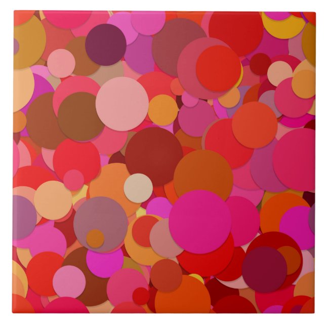 carreaux en céramique de confetti rouge (Devant)