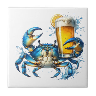 Carreaux en céramique de crabe bleu