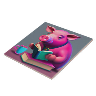 Carreaux en céramique de porc rose