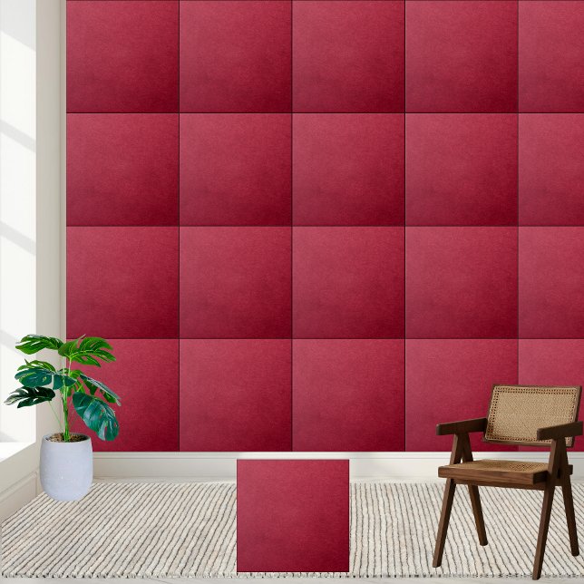 Carreaux en céramique de velours rouge profond (Deep Red Velvet Texture Ceramic Tile)