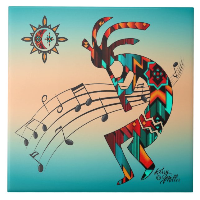 Carreaux en céramique Kokopelli Sud-Ouest (Devant)