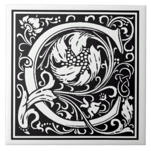 Carreaux en céramique - Lettre monographie C