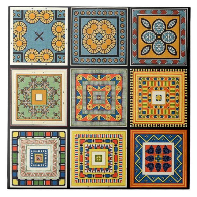 Carreaux en céramique - Motifs égyptiens (Devant)