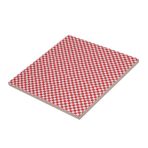 Carreaux en céramique rouge et blanc plaid