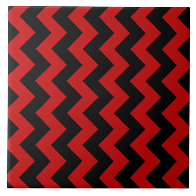 Carreaux en céramique rouge noir Motif XIII (Devant)