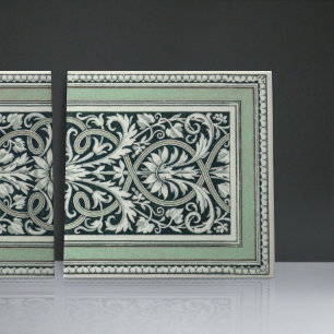 Carreaux Floral Classique Grec Mintons UK Vert