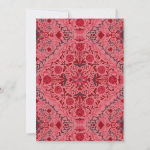 Carreaux floraux en rouge et pastèque rose