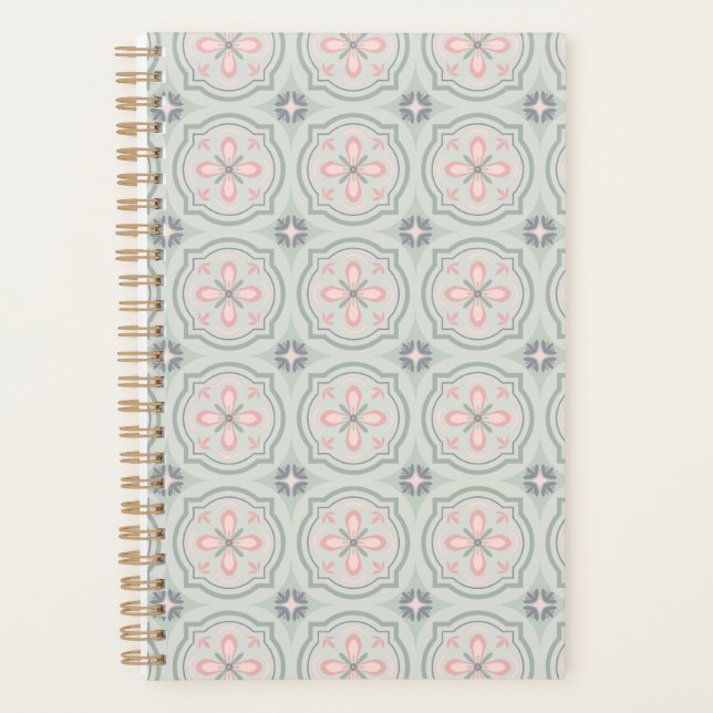 Carreaux Floraux Pastel Vert (Devant)