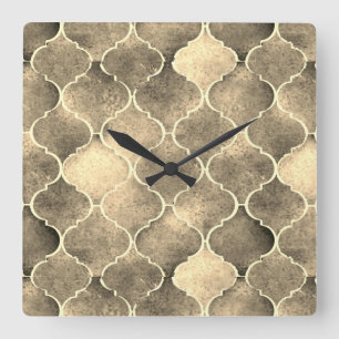 Carreaux florentins Sepia Horloge murale