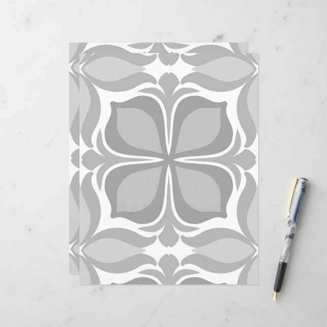 Carreaux géométriques neutres (Devant/Arrière en situation)