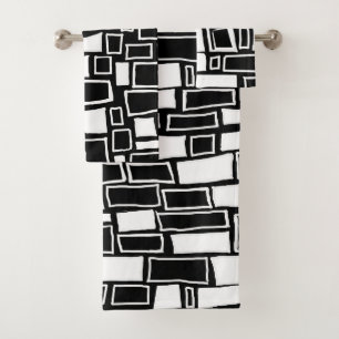 Carreaux géométriques noirs blancs Abstraits