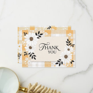 Carreaux Jaune Gai & Petites Fleurs Merci