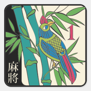 Carreaux Mah Jongg Stickers Oiseaux