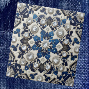 Carreaux marocains à motif diamant faux méditerran