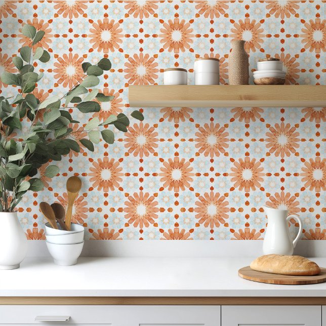 Carreaux marocains en bleu et orange (Créateur téléchargé)