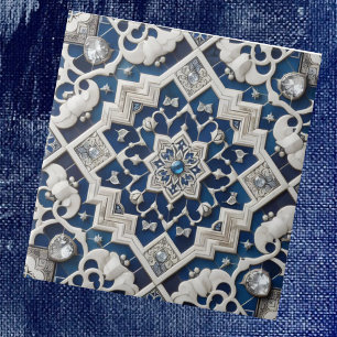 Carreaux marocains méditerranéens à motif faux dia