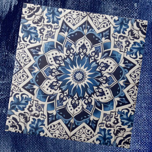 Carreaux marocains méditerranéens bleu et blanc