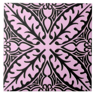 Carreaux marocains - rose glace et noir