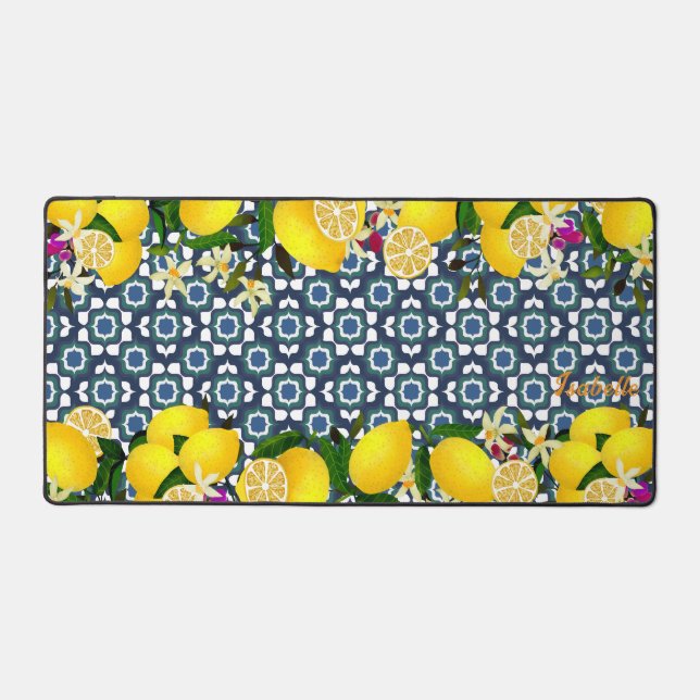 Carreaux méditerranéens au citron Navy (Recto)