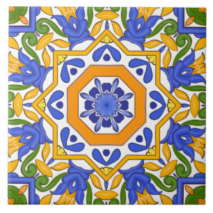 Carreaux méditerranéens, majolique, été, carreau d