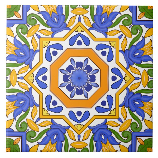 Carreaux méditerranéens, majolique, été, carreau d (Devant)