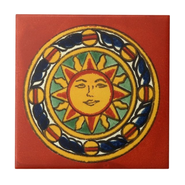 Carreaux mexicains Dessin à main peint 5 (Devant)