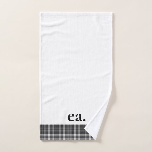 Carreaux noirs (Serviette à main)