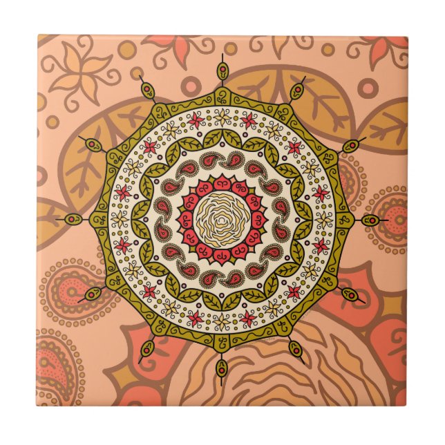 Carreaux or Imaginaire Mehndi (Devant)