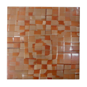 Carreaux orange et beige