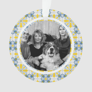 Carreaux portugais Cadre photo pour Noël en famill