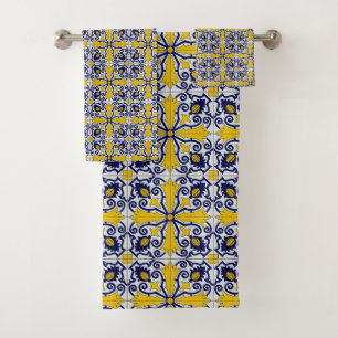 Carreaux portugais en bleu et jaune pour Noël