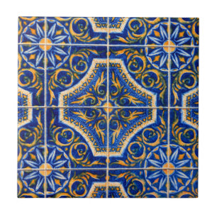 Carreaux Portugais Floraux Bleus Vintage