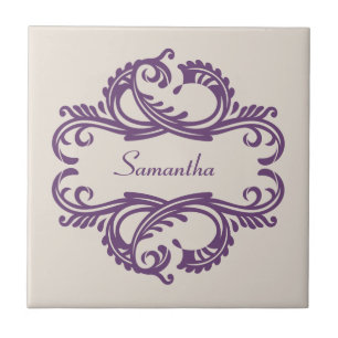 Carreaux pourpre Chic Damask