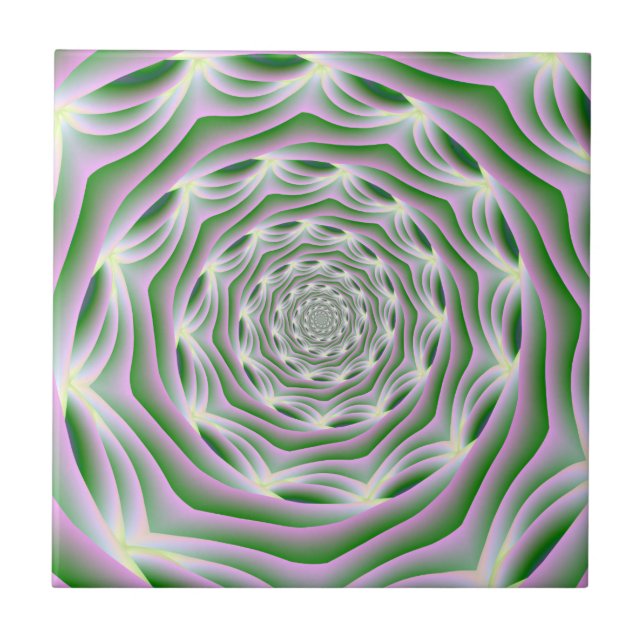 Carreaux rose et vert Vortex (Devant)