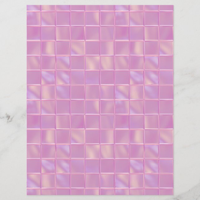 Carreaux rose glam Papier à rebut (Devant)