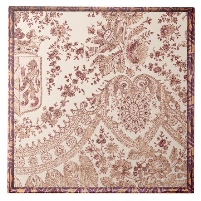Carreaux Roses en dentelle rose (Devant)