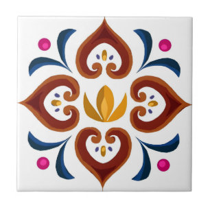 carreaux suédois simple fleur de coeur