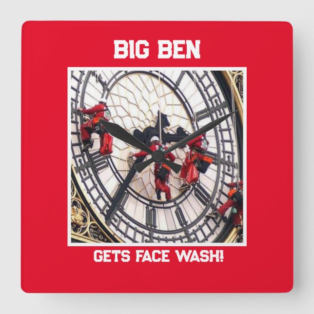 Carrée Acrylique Mur Horloge grand carré! (Recto)