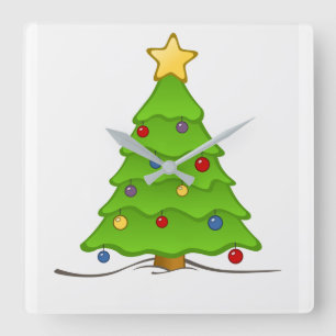 CARRÉE "ARBRE DE NOËL" HORLOGE DE NOËL