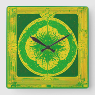 Carrée Art mural et horloge