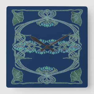 Carrée Art Nouveau Inspirations I, Mur horloge