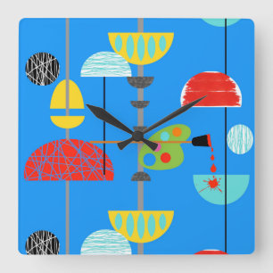 Carrée Artiste moderne minimaliste Acrylique horloge mura