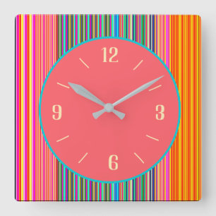 Carrée Arty Candy fractionné Bordure+ Horloge centrale ro