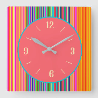 Carrée Arty Candy fractionné Bordure+ Horloge centrale ro